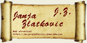Janja Zlatković vizit kartica